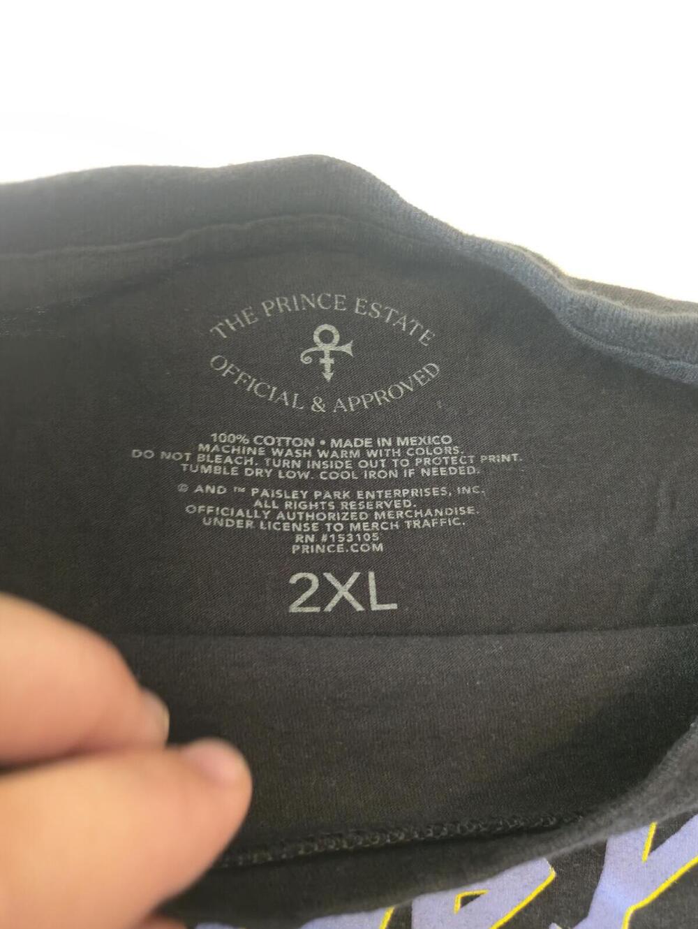 Prince Purple Rain Graphic T-Shirt Black 2XL Officially Licensed - Picture 2 of 6